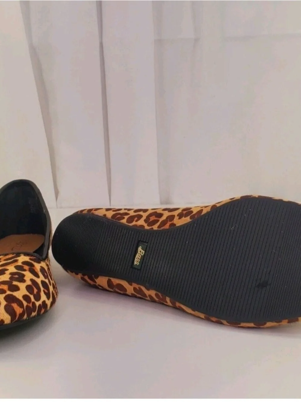 WOMEN'S BRAND NEW G.H. BASS CALFHAIR LEOPARD PRINT BALLERINA FLATS SZ.9M $89.00